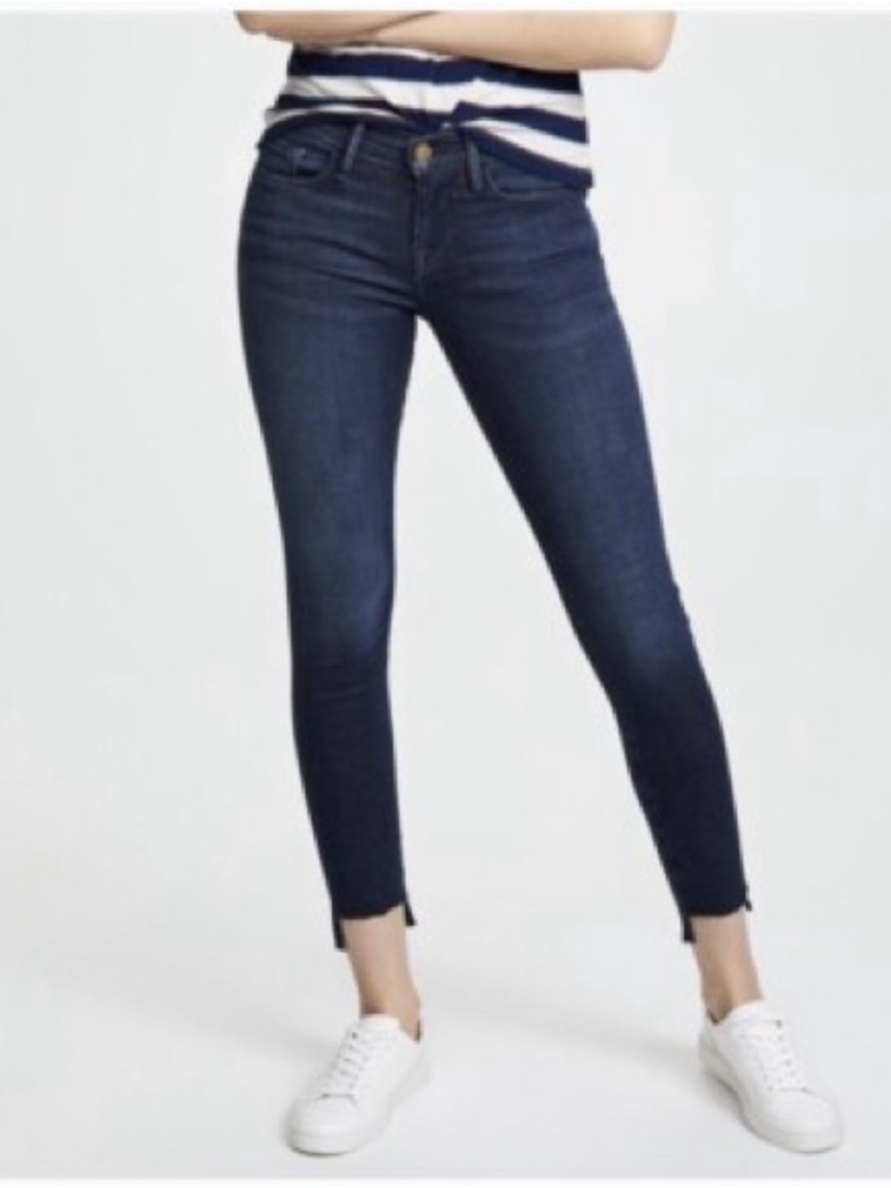 FRAME Le Skinny de Jeanne Raw Step Hem Skinny Jeans